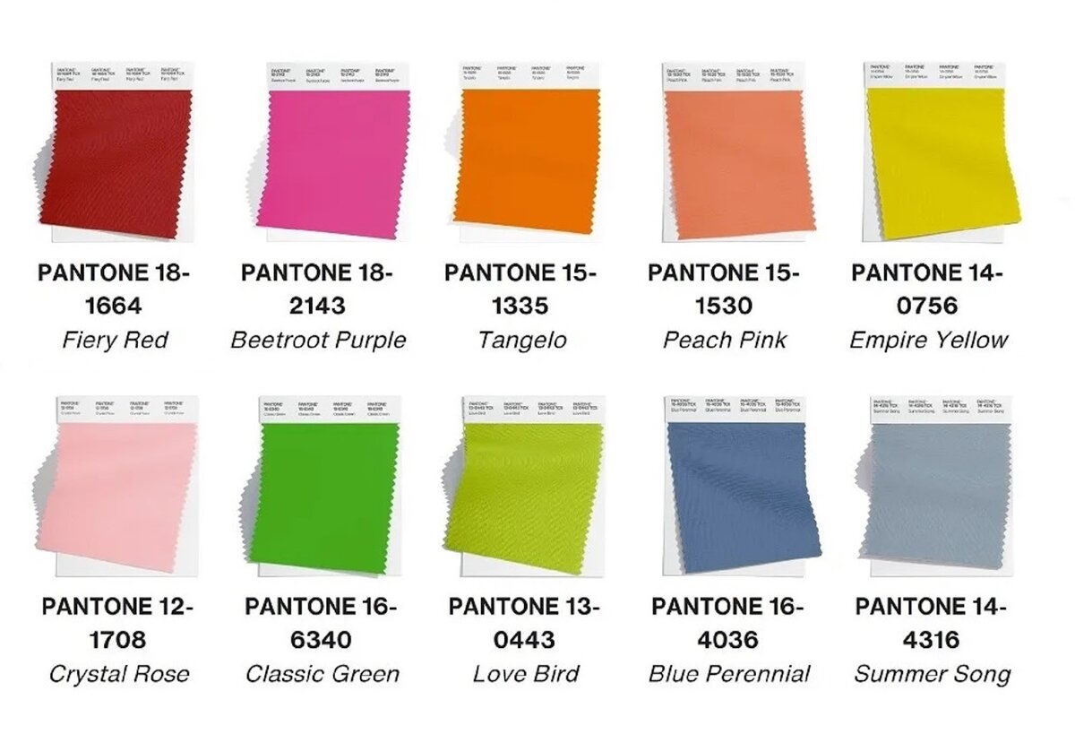10 модных оттенков весна/лето 2023 от Pantone для недели моды в Нью-Йорке