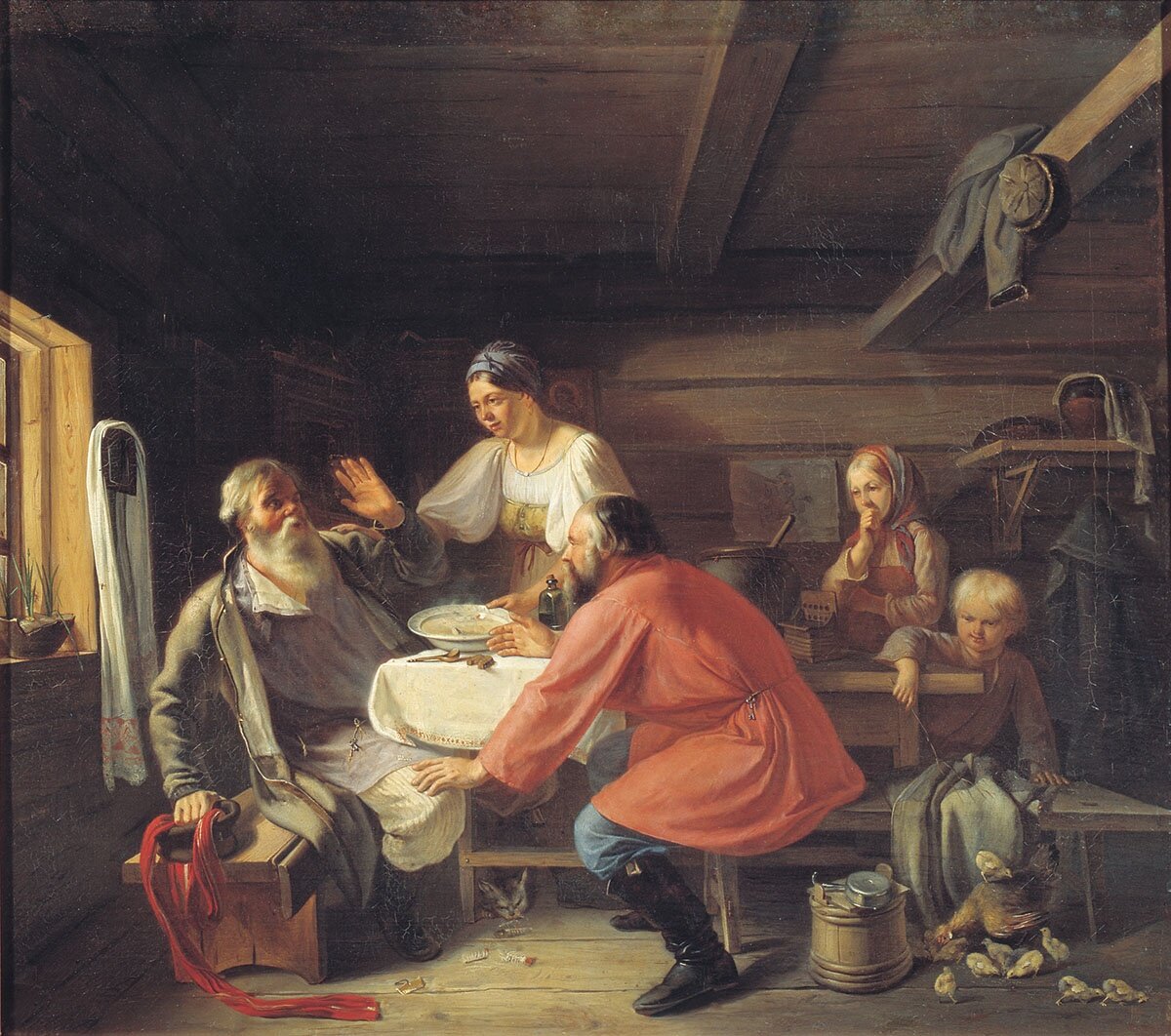 Картина - Андриан Волков, "Демьянова уха"