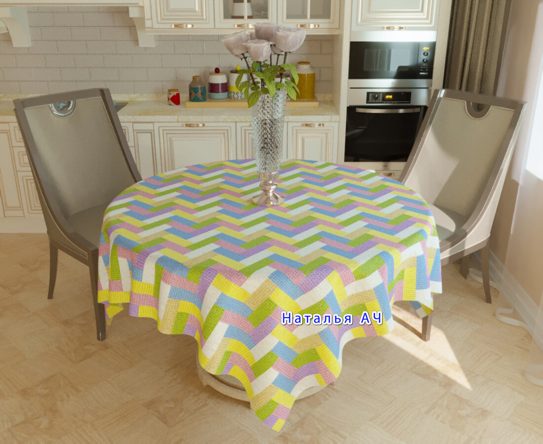 Паркетная скатерть крючком - моя работа в программе