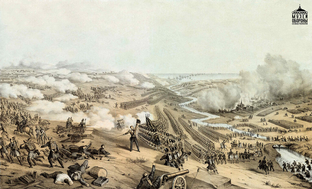 В. Симпсон (1823–1899) Сражение при Альме
1854 г. Литография