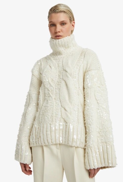 Белый свитер. Фото источник: интернет-магазин Ermanno Scervino.