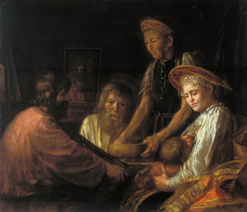 Михаил Шибанов. «Крестьянский обед». 1774 г.