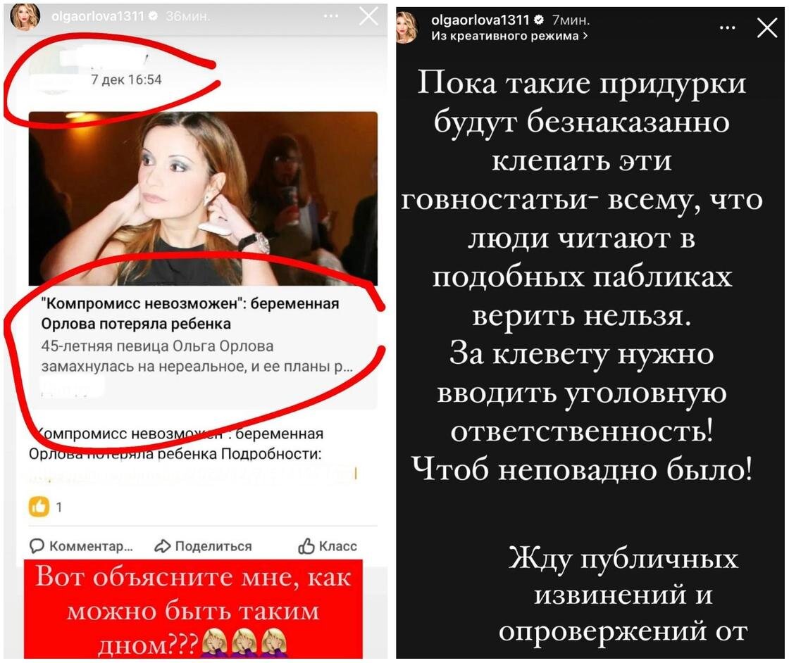    Stories Ольги Орловой:instagram.com/olgaorlova1311