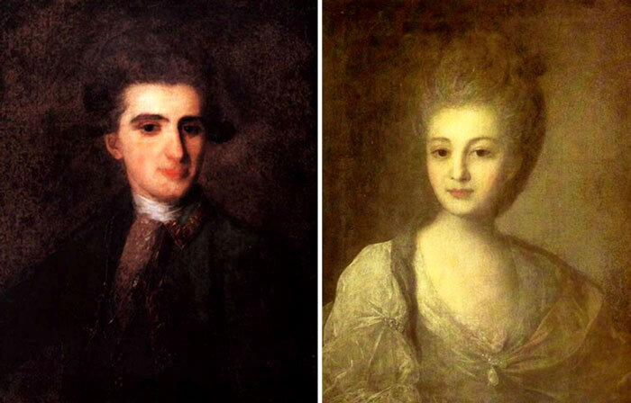 Портреты Н.Е. Струйского и А.П. Озеровой кисти Ф.С. Рокотова