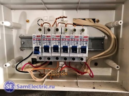 Схема старого щита в доме