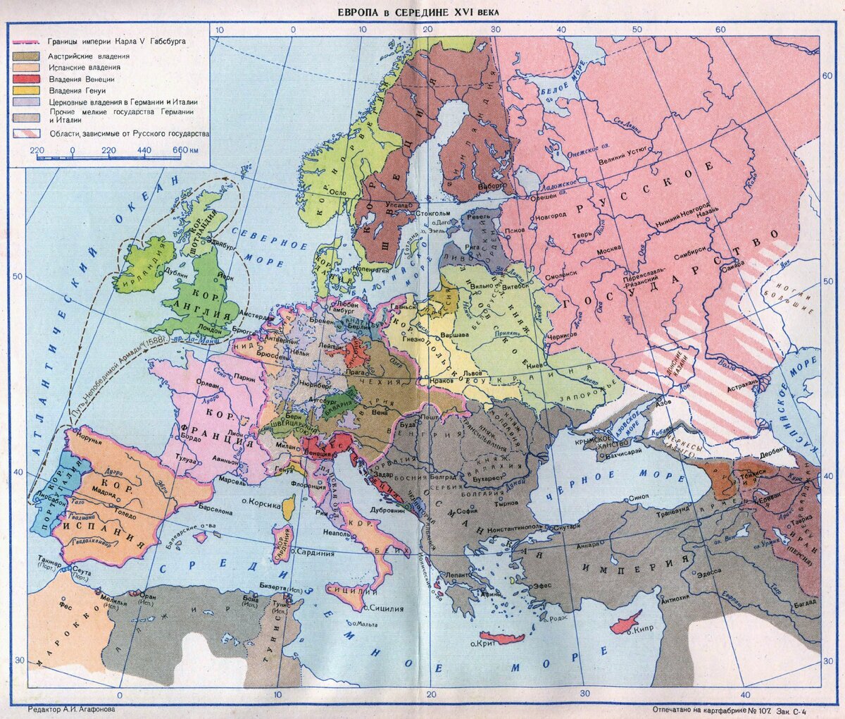 Карта европы 1768 года