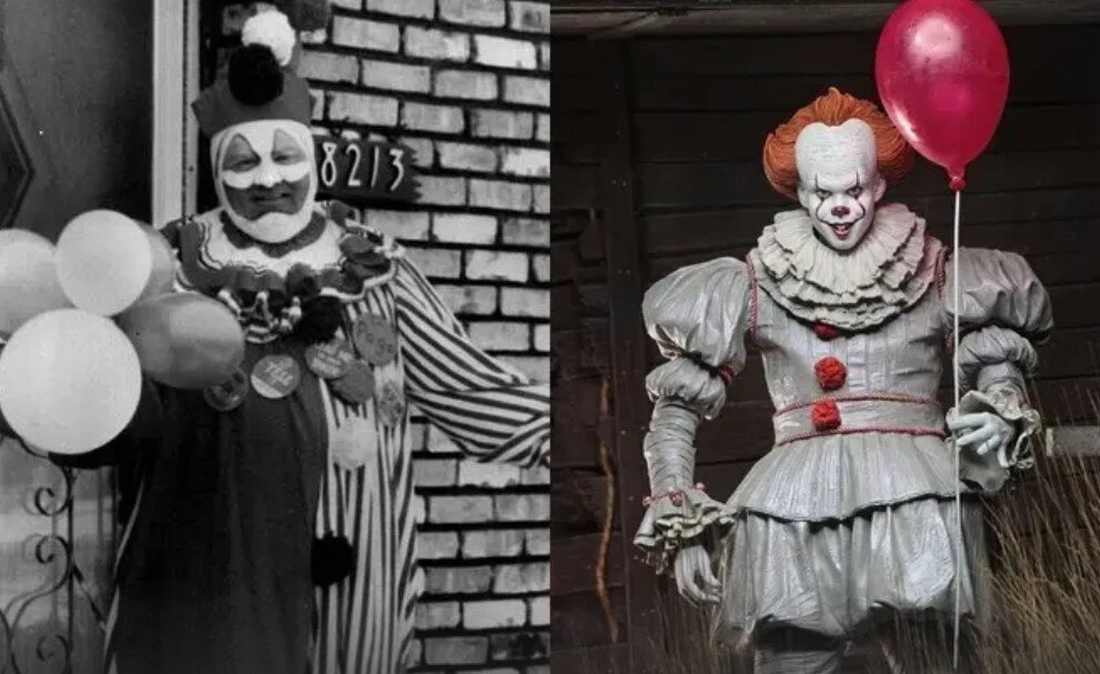 Where clowns were. Клоун убийца Джон Уэйн Гейси. Джон Уэйн Гейси ПЕННИВАЙЗ. Клоун Джон Гейси ПЕННИВАЙЗ. ПЕННИВАЙЗ прототип Джон Гейси.