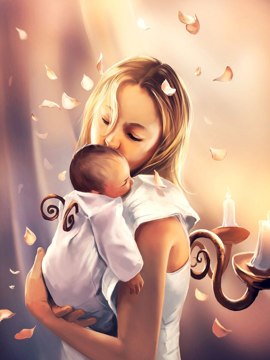 Мама и ребенок рисунок. Сирил Роландо картины. Мать и ребенок арт. Арты девушек детей. Мать и младенец арт