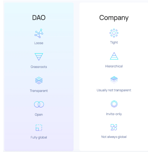 Сравнение DAO и компании от Aragon