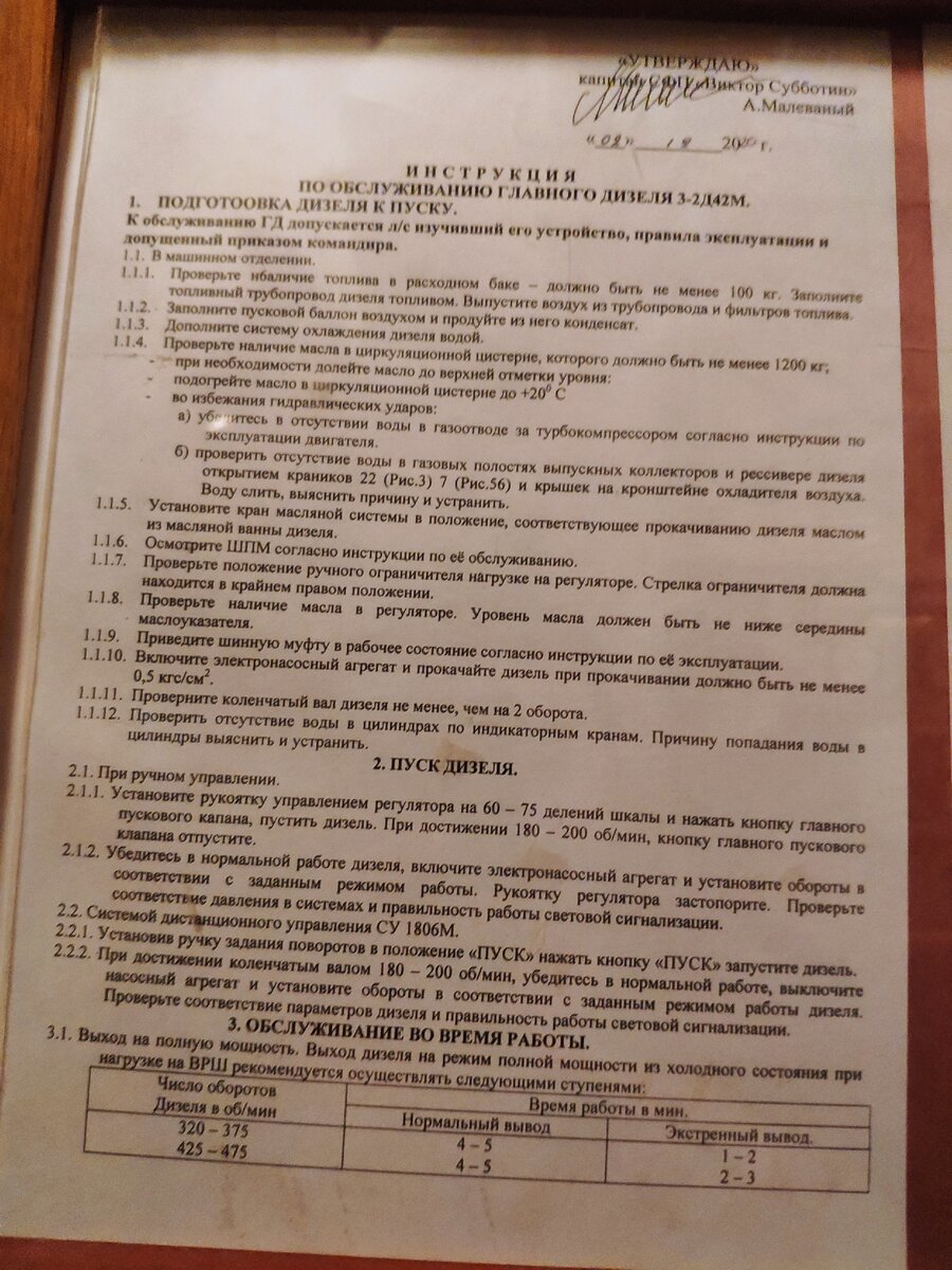 Инструкция по обслуживанию 