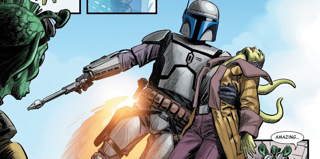 Фрагмент комикса "Jango Fett: Training / Джанго Фетт: Обучение" (Marvel), илл. Люк Росс