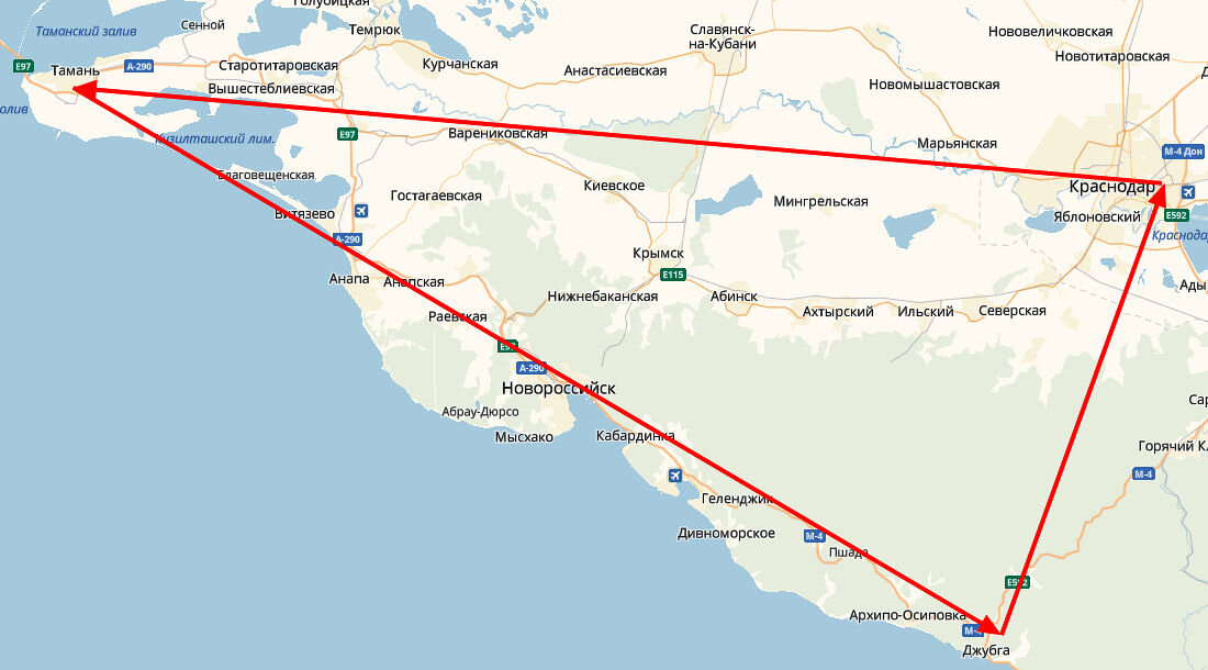 Так называемый "Кубанский треугольник"