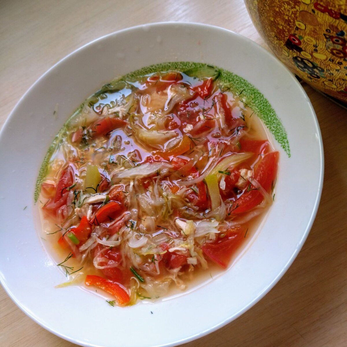 Вот такой красивый супчик.