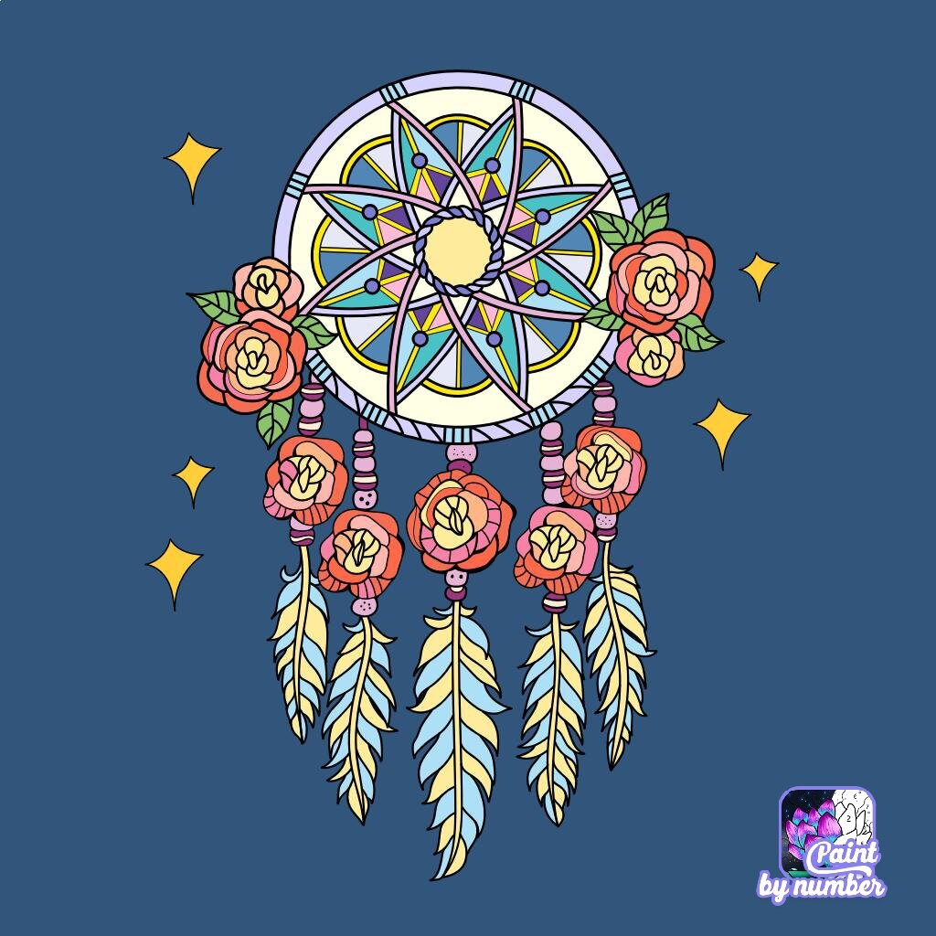 Раскрашено в приложении PBN.