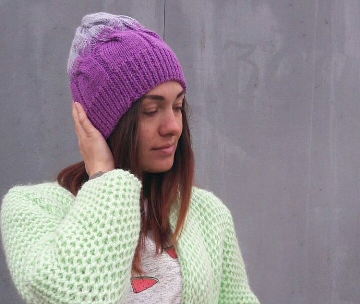 Шапка с градиентом 2016 года "выпуска". Личный архив.