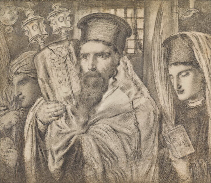 Симеон Соломон. Вынос Торы