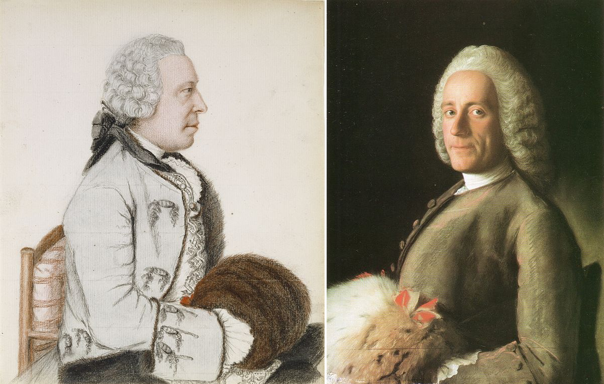 Слева - барон де Любьер, Жан-Этьен Лиотар, ок. 1760. Справа - Ами-Жан де ля Реве, Жан-Этьен Лиотар, 1758. (сс) Wikimedia Commons