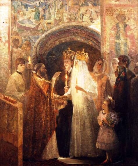 Венчание к церкви - конечно, у крестьян все обстояло намного проще