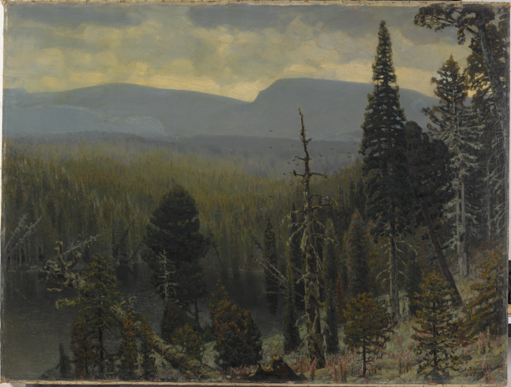 "Тайга на Урале. Синяя гора", А.М. Васнецов, 1891. Третьяковская галерея, Москва.