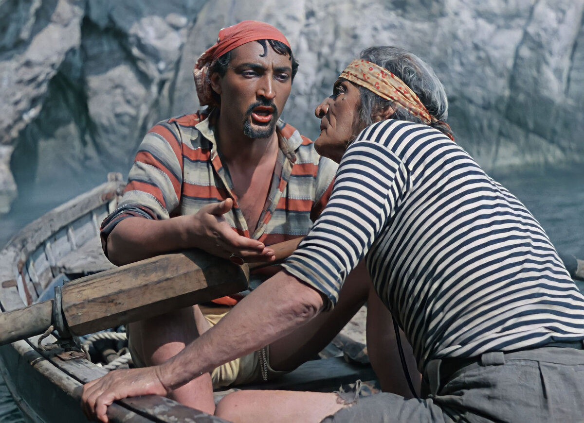 Кадр из фильма «Человек-амфибия», 1961 год, режиссеры Владимир Чеботарев, Геннадий Казанский