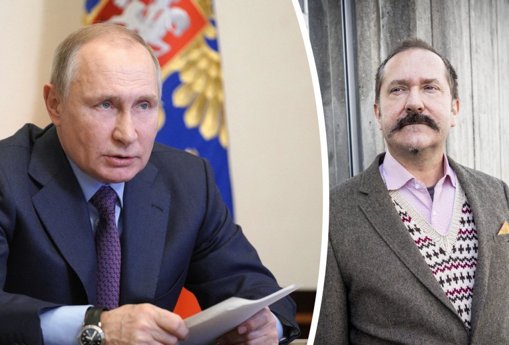 Путин и John Færseth. Картинка с сайта resett.no
