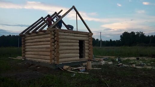 Строительство коттеджей, бань. Видео