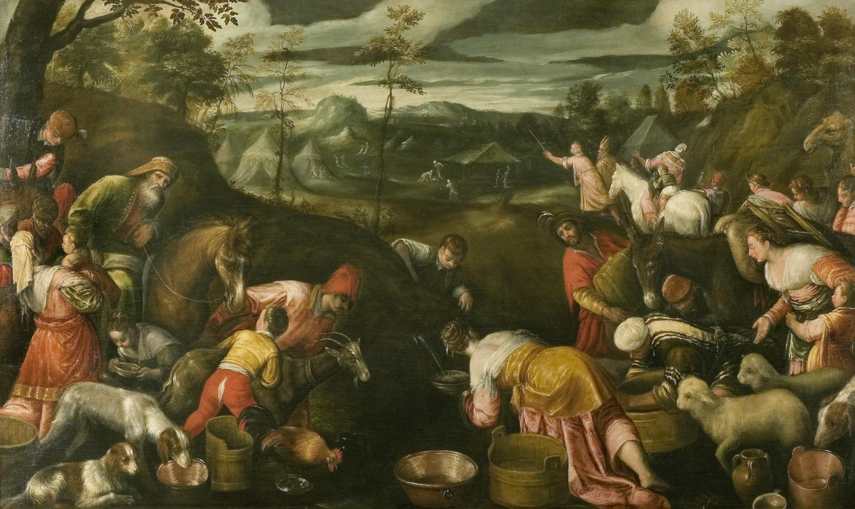 "Моисей, иссекающий воду из скалы" Якопо Бассано