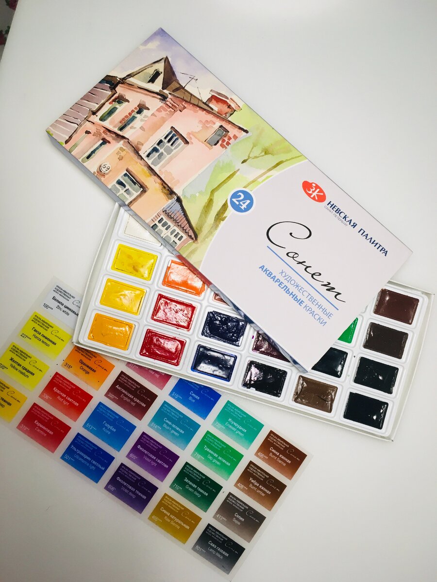 Краски которыми я рисовала 