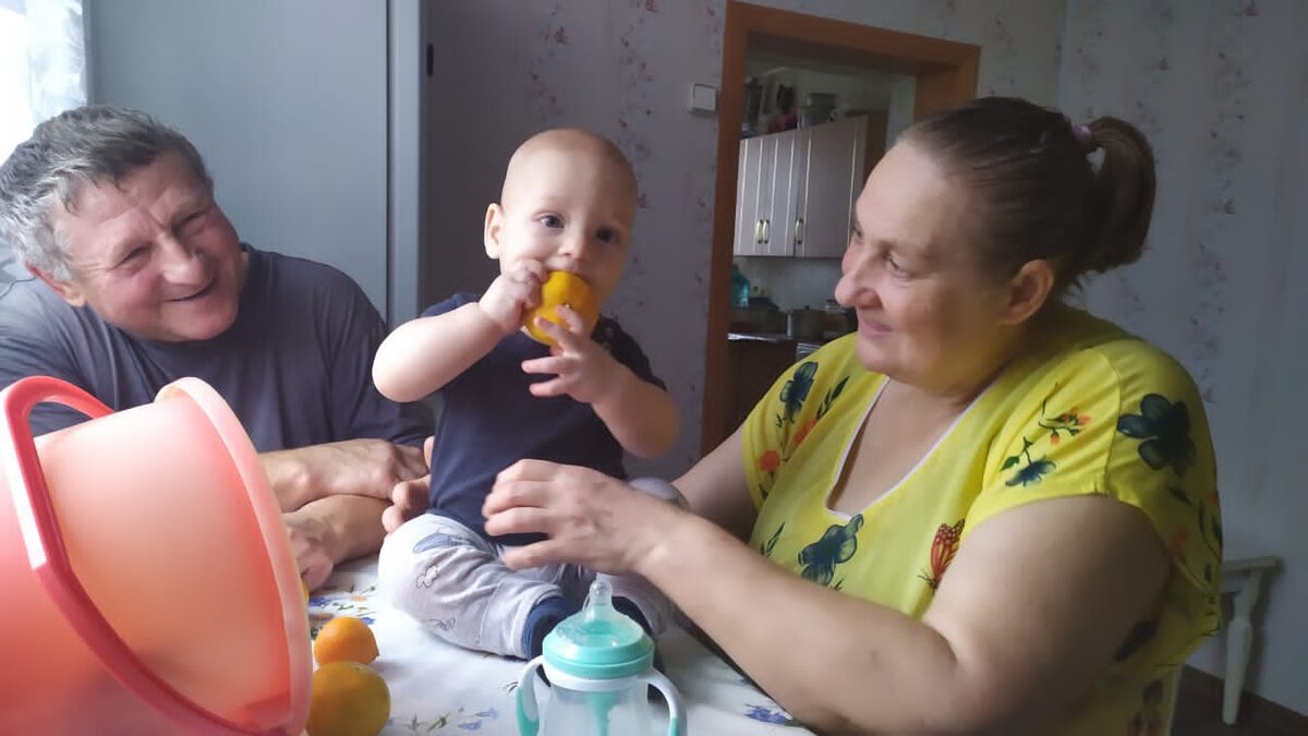 Мама, папа и мой сын, их внук