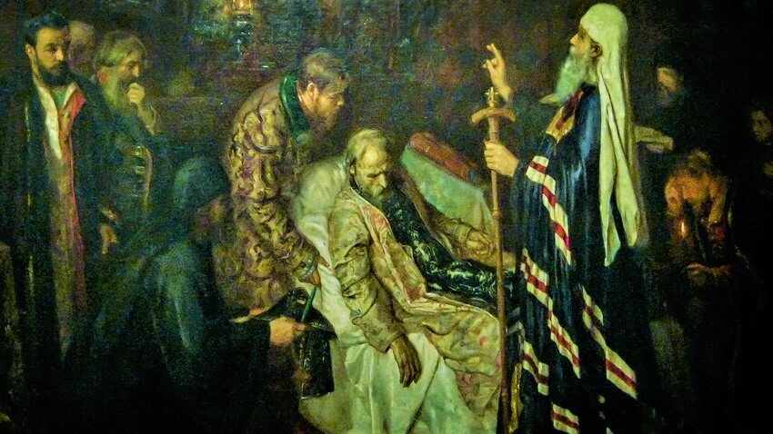 Петр Геллер "Перед кончиной Ивана Грозного митрополит рукоположил его в схиму".