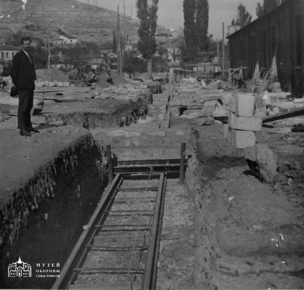 Территория Городского трамвайного парка после землетрясений 1927 г. 
