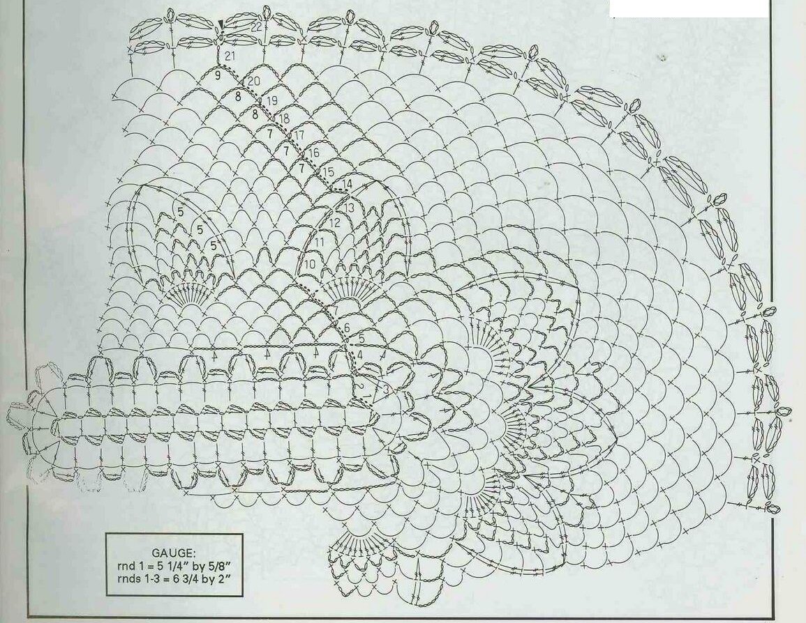 Овальная салфетка крючком схема сентябринка