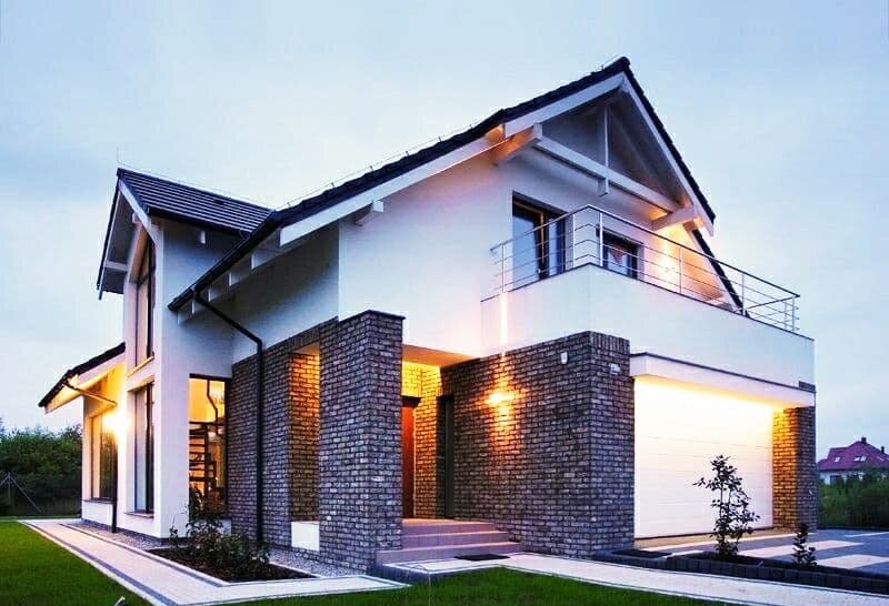 Двухэтажный дом. Нестандартный проект