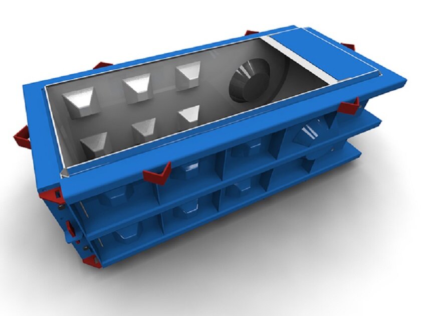 В этой металлоформе получается радиусный блок