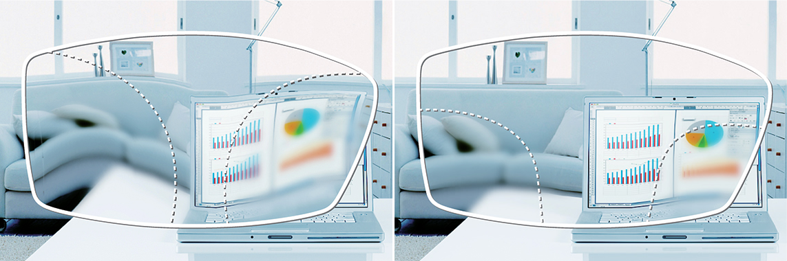 Видимость в стандартных линзах и линзах Nikon PRESIO 