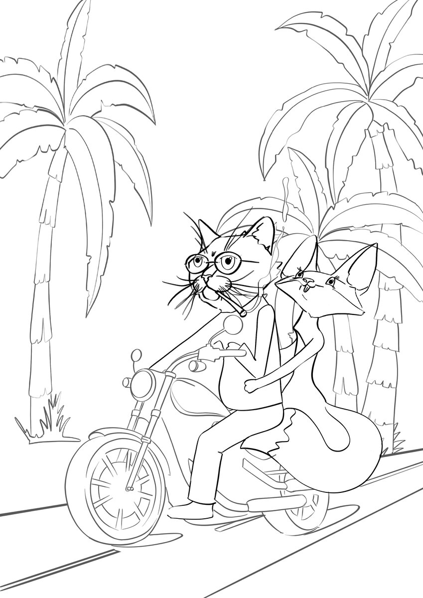 Эскиз рисовала подруга Лисички