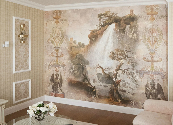Фреска на стену: 43 фото в современном интерьере | конференц-зал-самара.рф