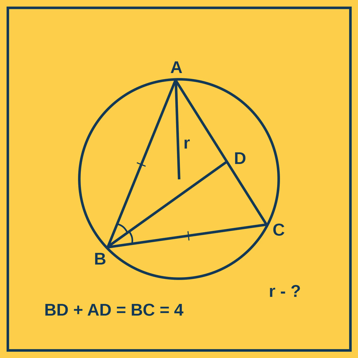 Радиус описанной около треугольника окружности через сторону