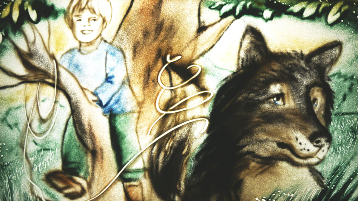 Песочная картина нарисована художником песочной анимации Мариной САГУЛИНОЙ