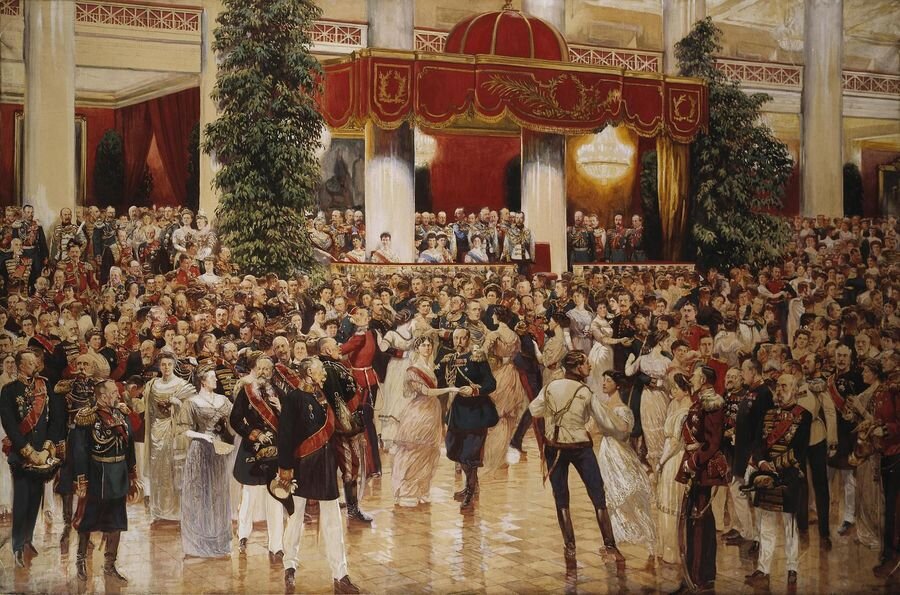 Бал в Петербургском Дворянском собрании 23 февраля 1913 года / https://www.flickr.com/