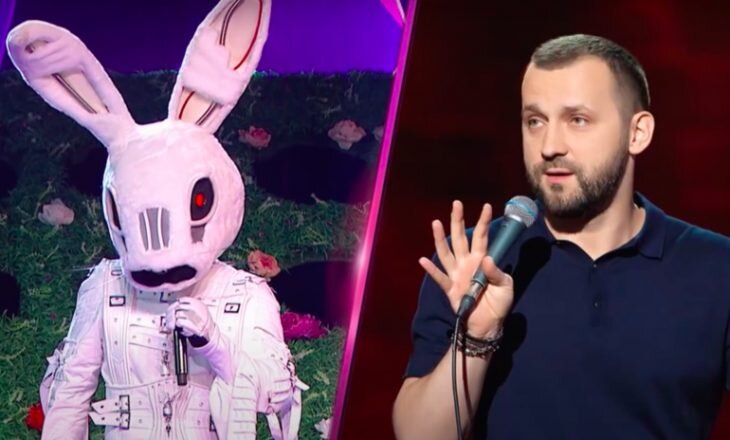 Заяц и Руслан Белый. Фото: кадр из шоу «Маска»