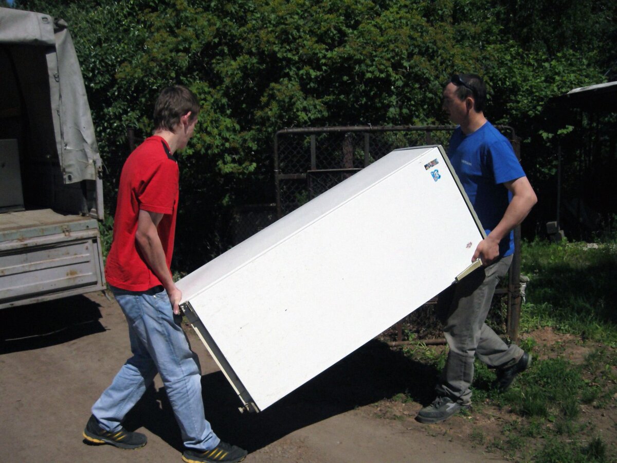 Несём холодильник