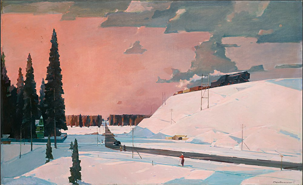 Г. Нисский "Февраль. Подмосковье" (1957). Изображение из открытых источников