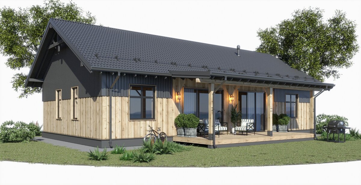 Сборный дом в Курганинск веранда