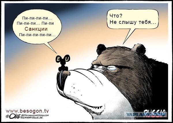 КАРИКАТУРА НА САНКЦИИ ЗАПАДА. ИСТОЧНИК СВОБОДНЫЙ.