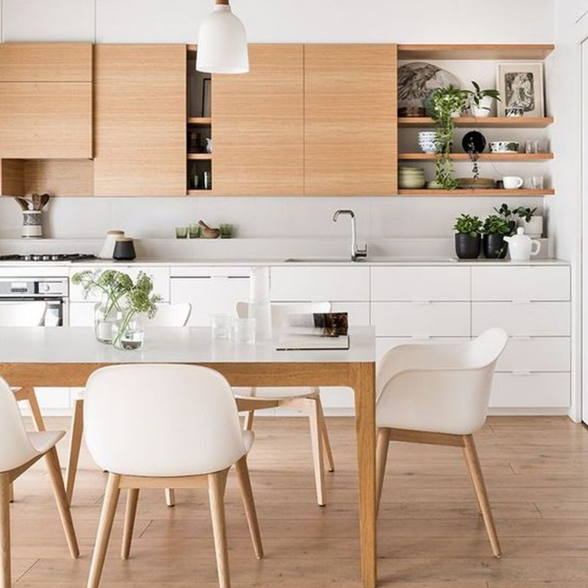 Бежево-коричневая кухня как типичный пример эстетики модерна