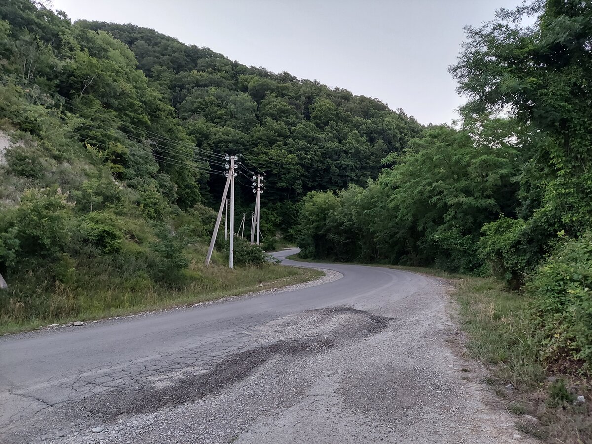 Дорога в Туапсе от скалы Киселева