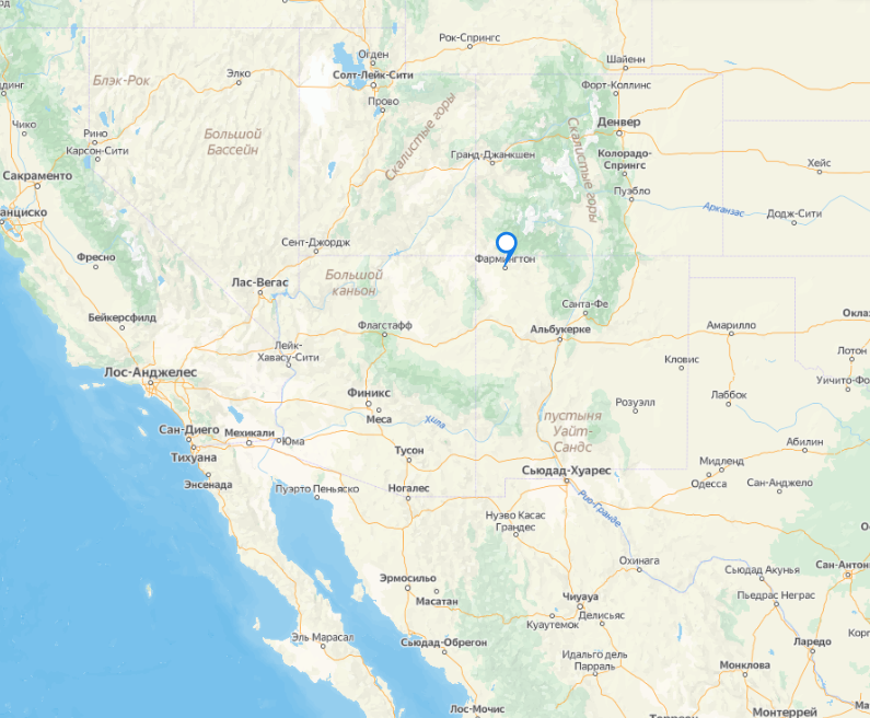 место падения НЛО