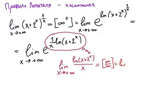 Правило Лопиталя - определение и вычисление с примерами решения