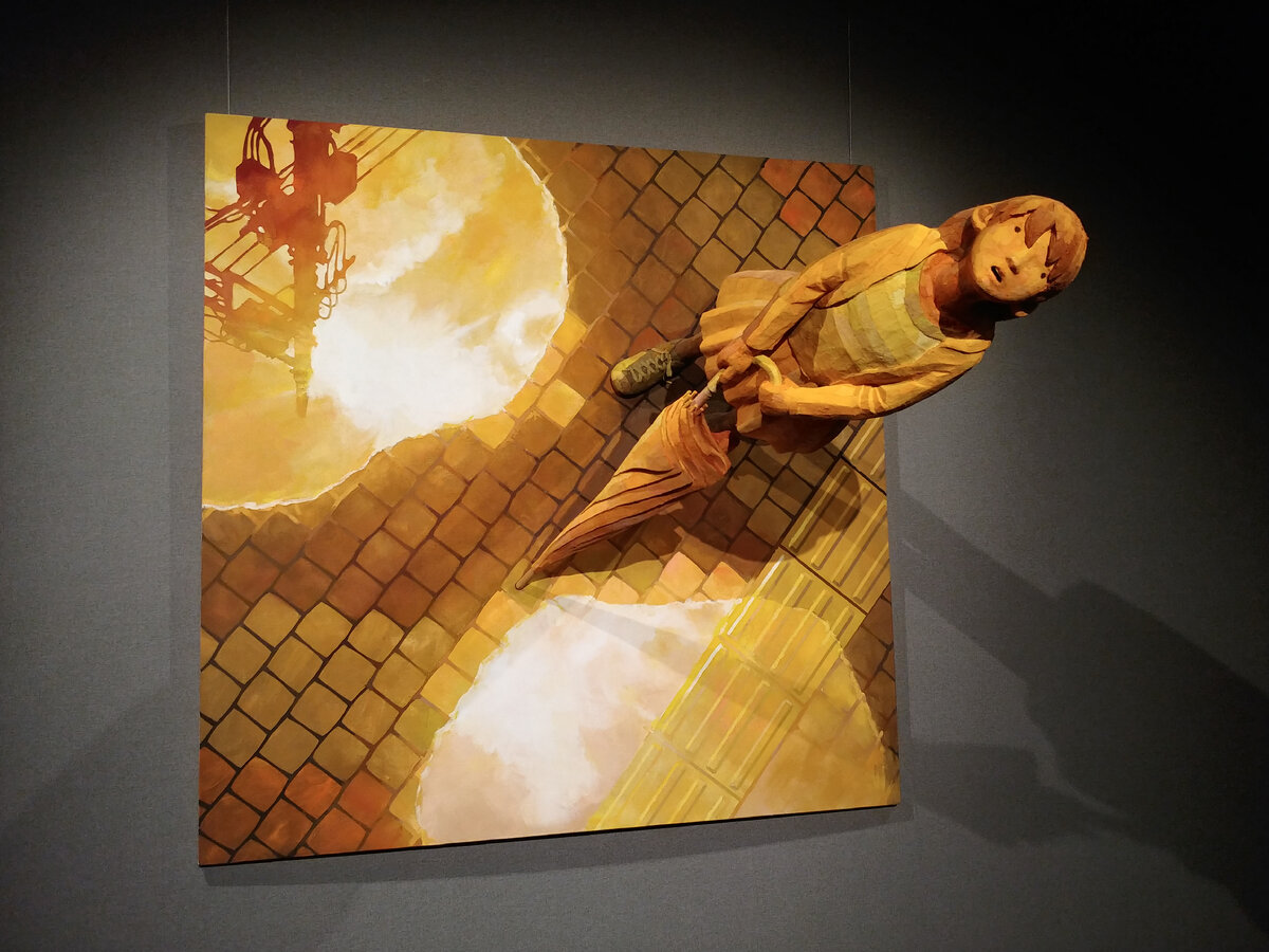 Это картина японского художника (выставка была в Эрарте, С.-Петербург). Я насладилась этим произведением - поняла, что так и смотрю на этот мир.